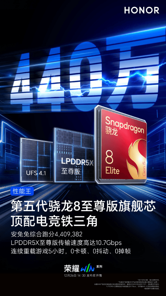 Honor Win performance revealed