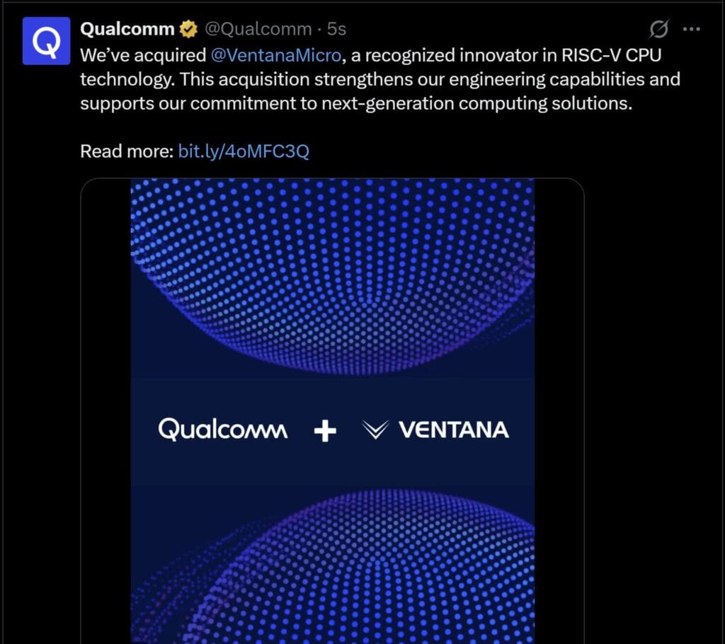 qualcomm snapdragon acquires Ventana