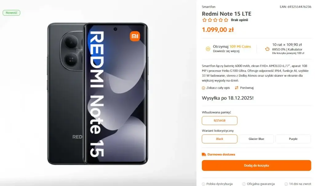 xiaomi redmi note 15 lte