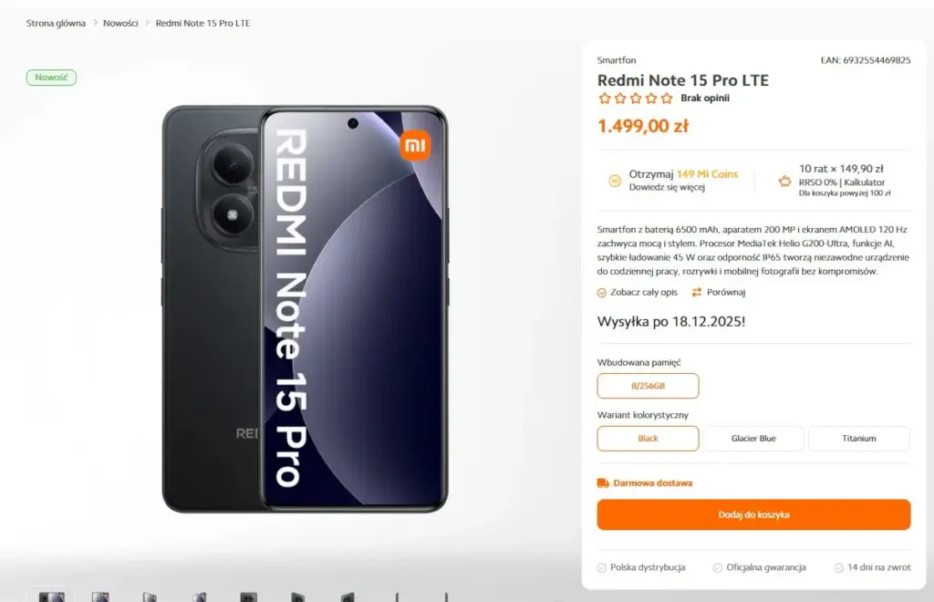 xiaomi redmi note 15 pro lte